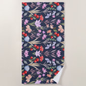 Serviette De Plage Motif de surface Florale Mode Botanique (Devant)