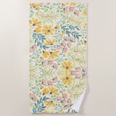 Serviette De Plage Motif de surface florale - Papier peint Abstrait é (Devant)