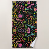 Serviette De Plage Motif de surface Florale - Papier peint Fleurs Des (Devant)