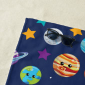 Serviette De Plage Motif de système solaire pour enfants (En situation)