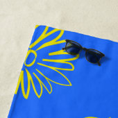 Serviette De Plage Motif de tournesol jaune (En situation)