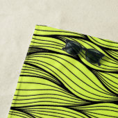 Serviette De Plage Motif de tresses vertes (En situation)