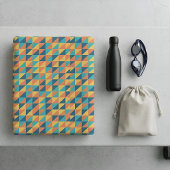 Serviette De Plage Motif de triangle abstrait moderne Navy et jaune