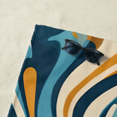 Serviette De Plage Motif de trippage bleu à billes en acier liquide O (En situation)