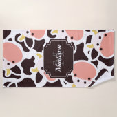 Serviette De Plage Motif de vache mûre (Devant)
