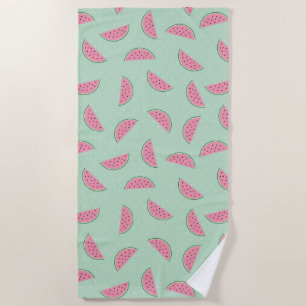 Serviette De Plage Motif d'éclaboussure de peinture de fruit tropical