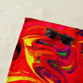 Serviette De Plage Motif d'éclatement de couleur énergétique (En situation)