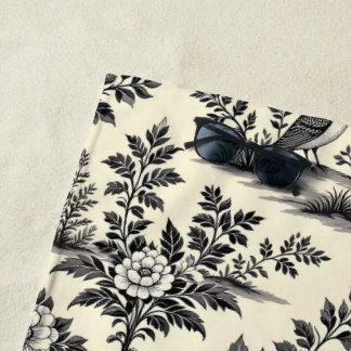 Serviette De Plage Motif décoratif de toile française