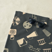 Serviette De Plage Motif d'éléments de film rétro (En situation)