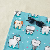 Serviette De Plage Motif dentaire mignon (En situation)