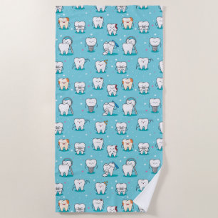 Serviette De Plage Motif dentaire mignon
