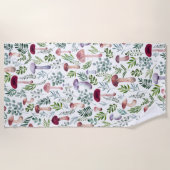 Serviette De Plage Motif des champignons d'aquarelle douillette (Devant)