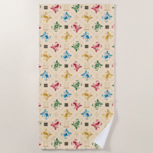 Serviette De Plage Motif des crêtes de maison Ornate HOGWARTS™