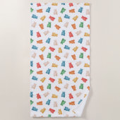 Serviette De Plage Motif des ours de gomme (Devant)