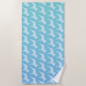 Serviette De Plage Motif des silhouettes de Boston Terrier (Devant)