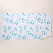 Serviette De Plage Motif d'été (Devant)