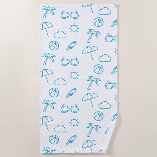 Serviette De Plage Motif d'été (Devant)
