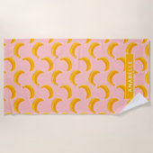 Serviette De Plage Motif d'été de bananes cool (Devant)