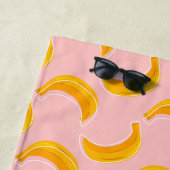 Serviette De Plage Motif d'été de bananes cool (En situation)