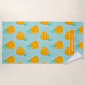 Serviette De Plage Motif d'été Tropical (Devant)