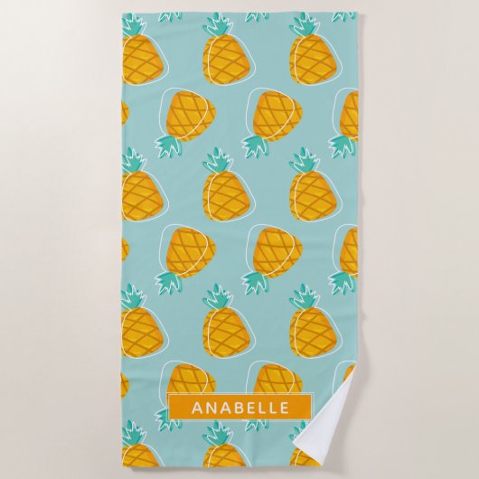 Serviette De Plage Motif d'été Tropical (Devant)