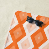 Serviette De Plage Motif diamant orange (En situation)