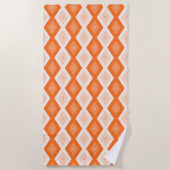 Serviette De Plage Motif diamant orange (Devant)