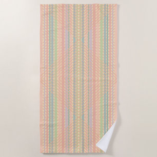 Serviette De Plage Motif diamant pastel joli
