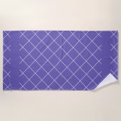 Serviette De Plage Motif diamant violet (Devant)