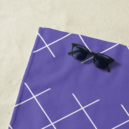Serviette De Plage Motif diamant violet (En situation)
