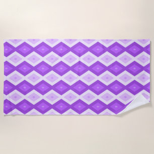 Serviette De Plage Motif diamant violet clair
