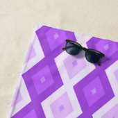 Serviette De Plage Motif diamant violet clair (En situation)