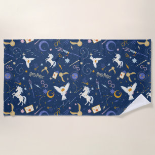 Serviette De Plage Motif d'icônes de la fête d'été de HARRY POTTER™