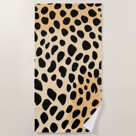 Serviette De Plage Motif d'impression Cheetah (Devant)
