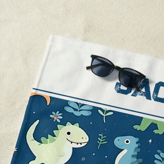 Serviette De Plage Motif Dinosaur bébé (En situation)