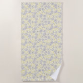 Serviette de plage Motif Doodle Citron (Devant)