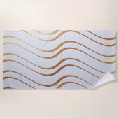 Serviette De Plage Motif d'or 3 (Devant)