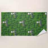 Serviette De Plage Motif du Beagle de snoopy (Devant)