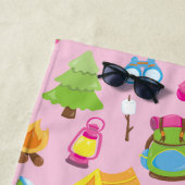 Serviette De Plage Motif du camp d'été (En situation)