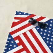 Serviette De Plage MOTIF du drapeau américain (En situation)