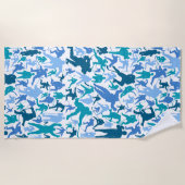 Serviette De Plage Motif du joueur de hockey (Devant)