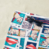 Serviette De Plage Motif du panneau de dessin Krypto (En situation)