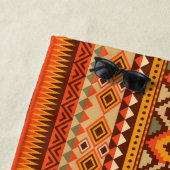 Serviette de plage motif du sud-ouest aztèque (En situation)