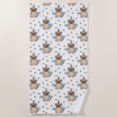 Serviette De Plage Motif d'Unipug (Devant)