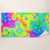 Serviette De Plage Motif dynamique Neon Blaze (Devant)