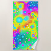 Serviette De Plage Motif dynamique Neon Blaze (Devant)