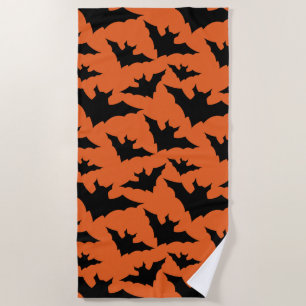 Serviette De Plage Motif effrayant et cool de chauves-souris noires H