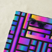 Serviette De Plage Motif élégant moderne - Mode Tartan géométrique (En situation)