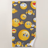Serviette De Plage Motif Emoji 2 (Devant)