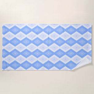 Serviette De Plage Motif en diamant bleu pâle